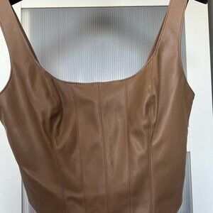 Faux Leather Corset top - M